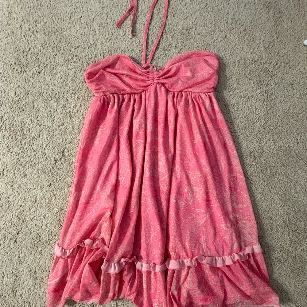 Pink Halter Kids Dress
